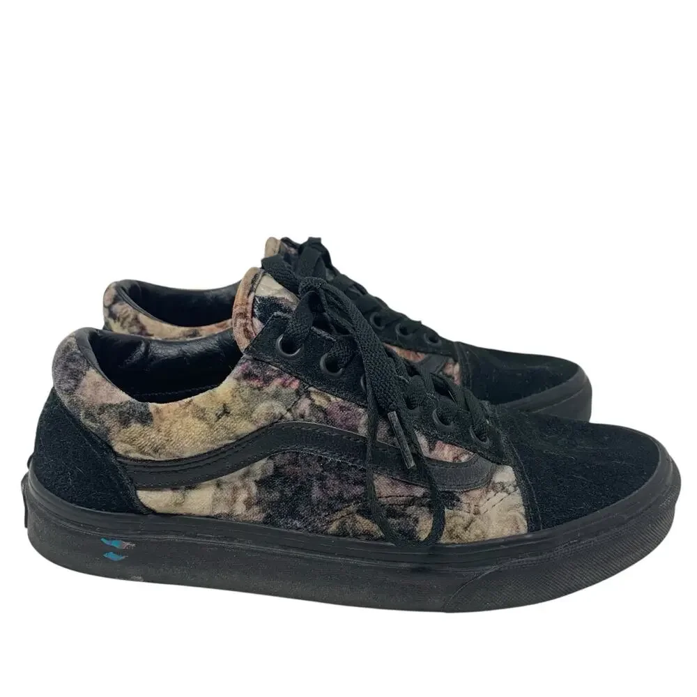 Vans Floral Velvet Shoes Womens Size 7.5